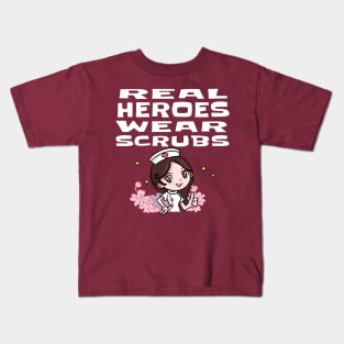 REAL HEROES WEAR SCRUBS Kids T-Shirt